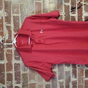 Red under armor polo